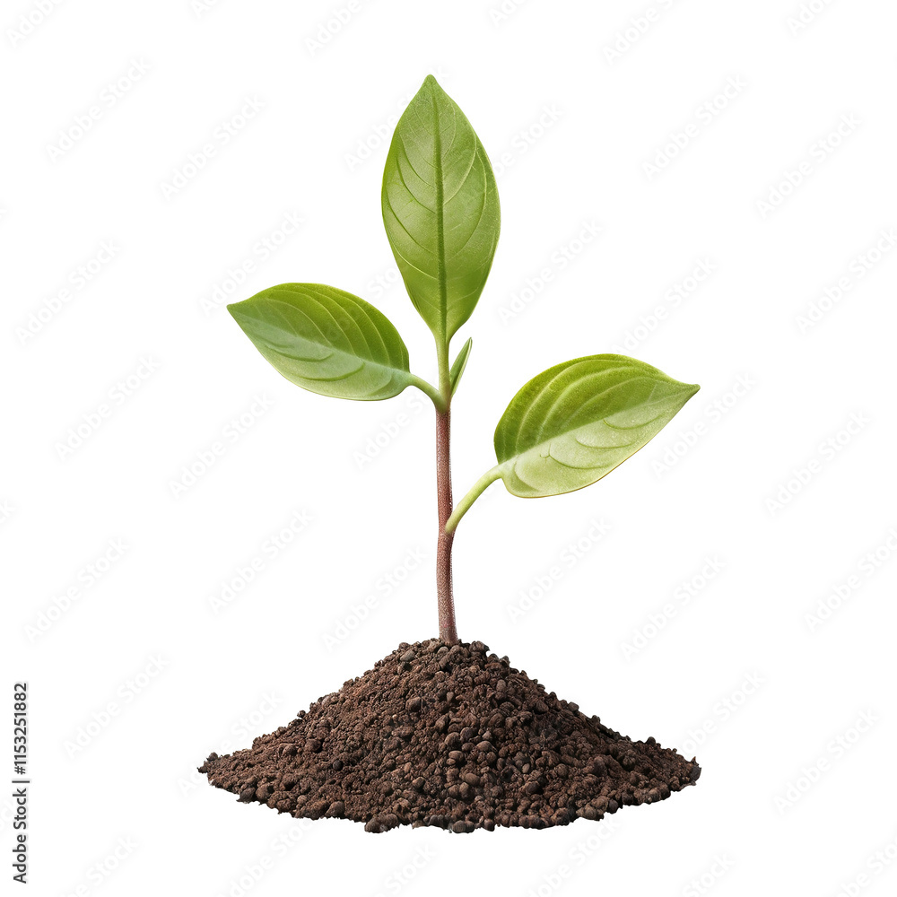 Small plant on pile transparent background PNG Generative AI Small plant on pile transparent background PNG Generative AI