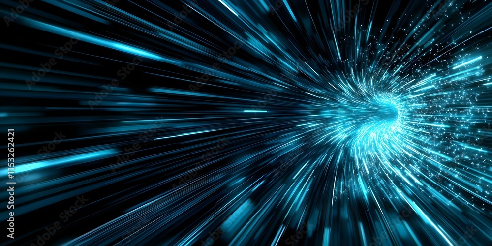 A swirling vortex of blue light and particles, depicting a sense of movement and energy in a space-like environment. Concept Swirling Vortex, Blue Light Effect, Energetic Movement, Space Environment A swirling vortex of blue light and particles, depicting a sense of movement and energy in a space-like environment. Concept Swirling Vortex, Blue Light Effect, Energetic Movement, Space Environment