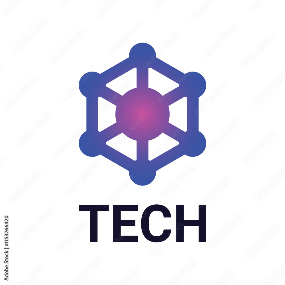 Tech logo design vector template. Technology business or brand logo mark. Tech logo design vector template. Technology business or brand logo mark.