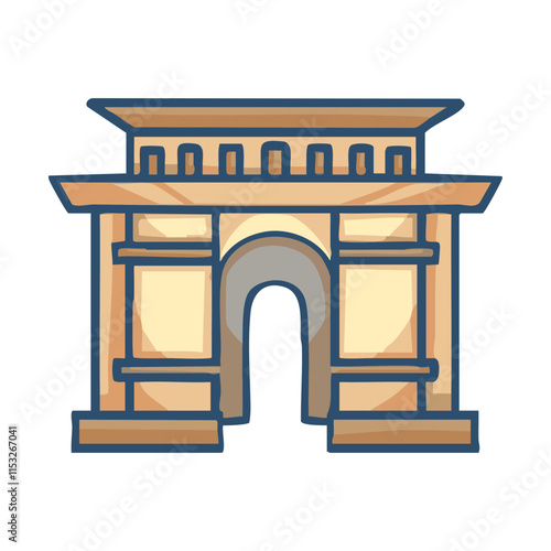 tugu simpang lima gumul vector illustration landmark theme