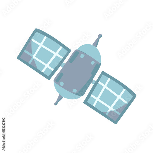 satelit vector illustration space theme