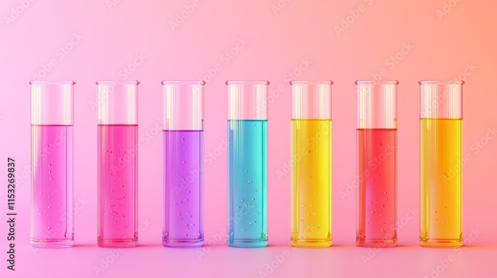 Lab test tubes of different colors Lab test tubes of different colors