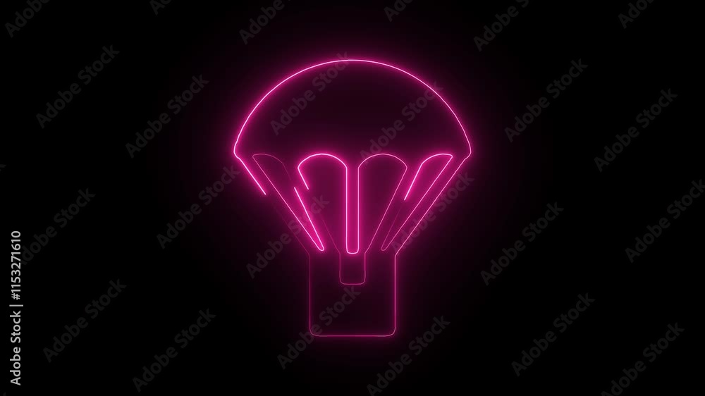 Glowing neon drop-shipping icon on black background. HD video motion graphic animation symbolizing e-commerce, delivery, and online retail. Glowing neon drop-shipping icon on black background. HD video motion graphic animation symbolizing e-commerce, delivery, and online retail.
