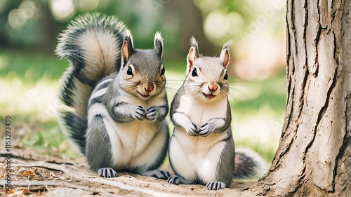 CUTE SQUIRREL FAMILY photo