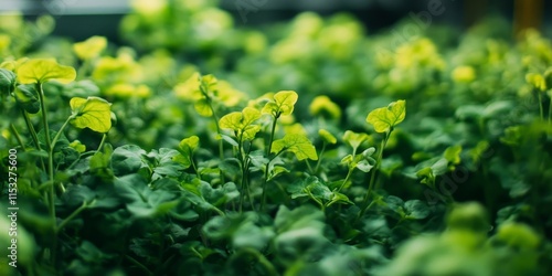 A hydroponic garden showcasing vibrant pakcoy mustard greens, emphasizing the innovative growth techniques of a hydroponic garden and the freshness of pakcoy mustard greens. photo