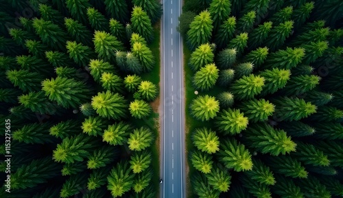 Serpentine Road Nestled Among Dense Green Trees 