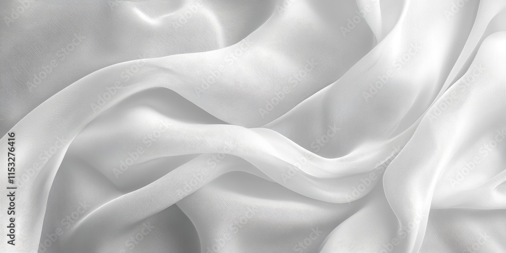 Fototapeta premium Abstract white fabric texture background showcasing a soft and elegant appearance. This abstract white fabric texture background offers a perfect canvas for artistic designs and projects.