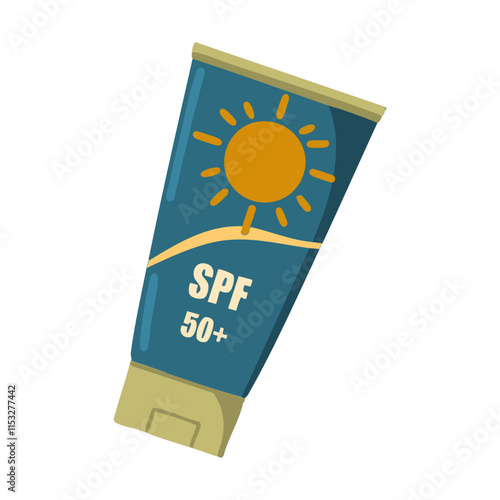 sunscreen vector illustration summer theme