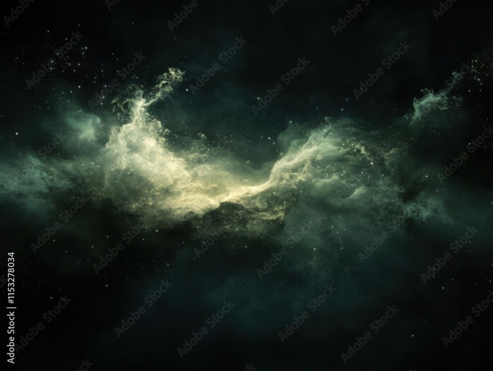 Obraz premium Exploring a cosmic nebula: swirling gas and dust in deep space.
