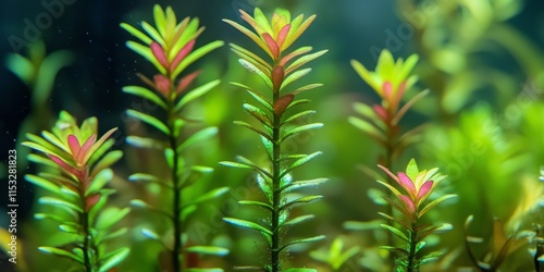 Lowland rotala, scientifically known as Rotala ramosior, is a popular choice among aquarium enthusiasts. This aquatic plant, lowland rotala, thrives in various aquatic environments. photo