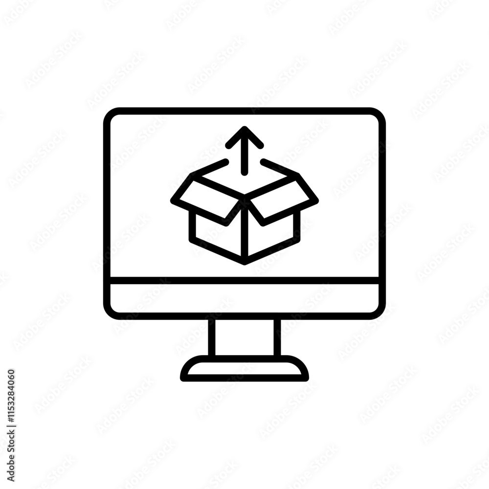 Unboxing outline icons, minimalist vector illustration ,simple transparent graphic element .Isolated on white background Unboxing outline icons, minimalist vector illustration ,simple transparent graphic element .Isolated on white background