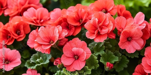 Wallpaper Mural Vibrant blushing red flowers bloom beautifully in the garden, showcasing their stunning shades and adding a delightful pop of color to any garden setting filled with blushing red flowers. Torontodigital.ca