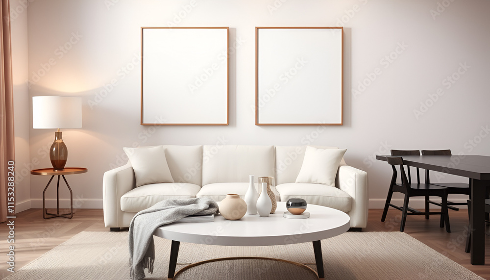 Frame mockup, ISO A paper size. Living room wall poster mockup. Interior mockup with house background. Modern interior design. 3D render Frame mockup, ISO A paper size. Living room wall poster mockup. Interior mockup with house background. Modern interior design. 3D render