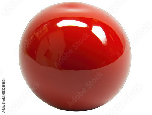 Shiny red sphere isolated on white background