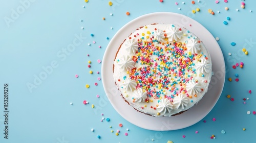A Delicious Birthday Cake with Sprinkles