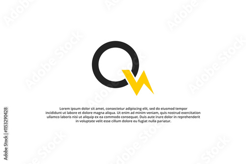 letter q power and electricity logo design