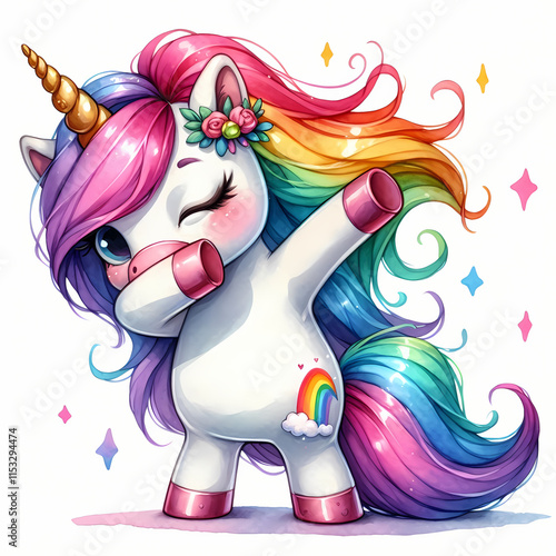 dabbing unicorn 