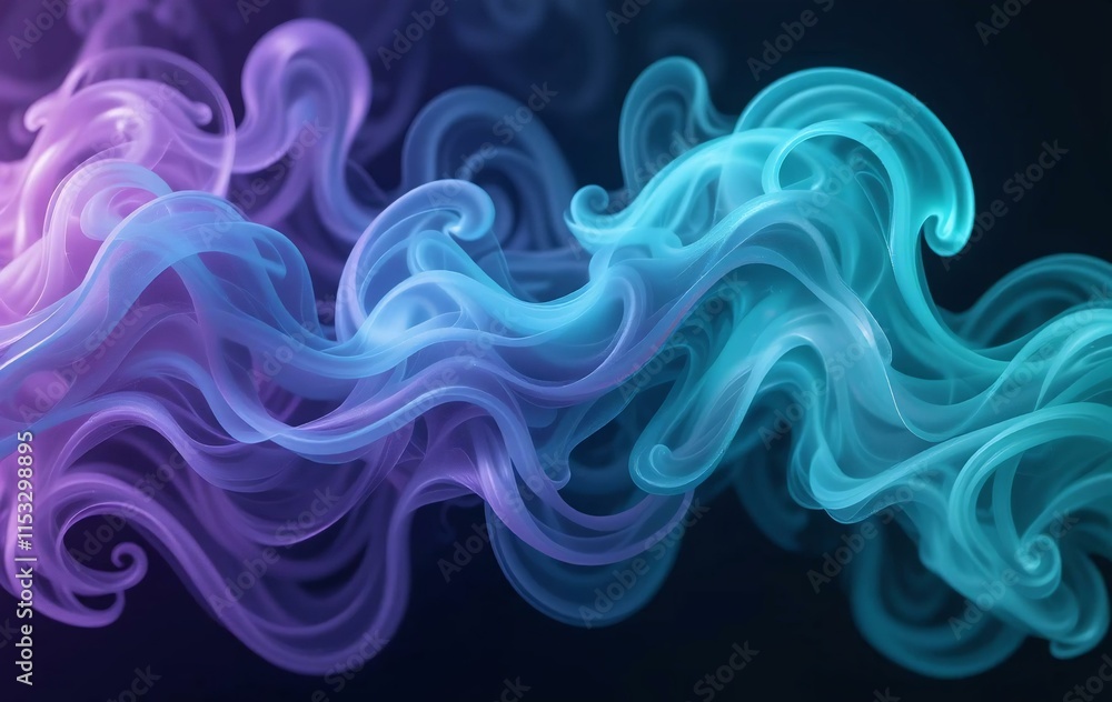 Obraz premium smoke-like abstract design wisps translucent.