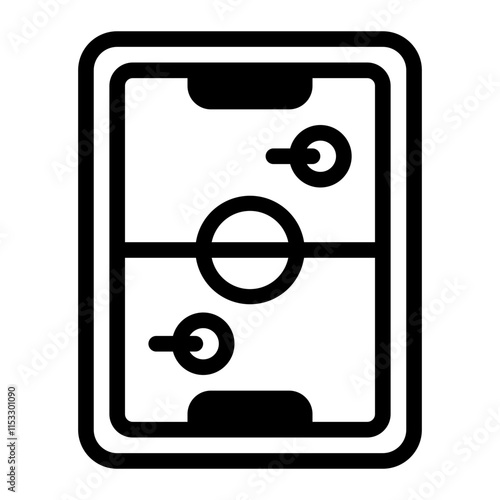 Air Hockey Glyph Icon
