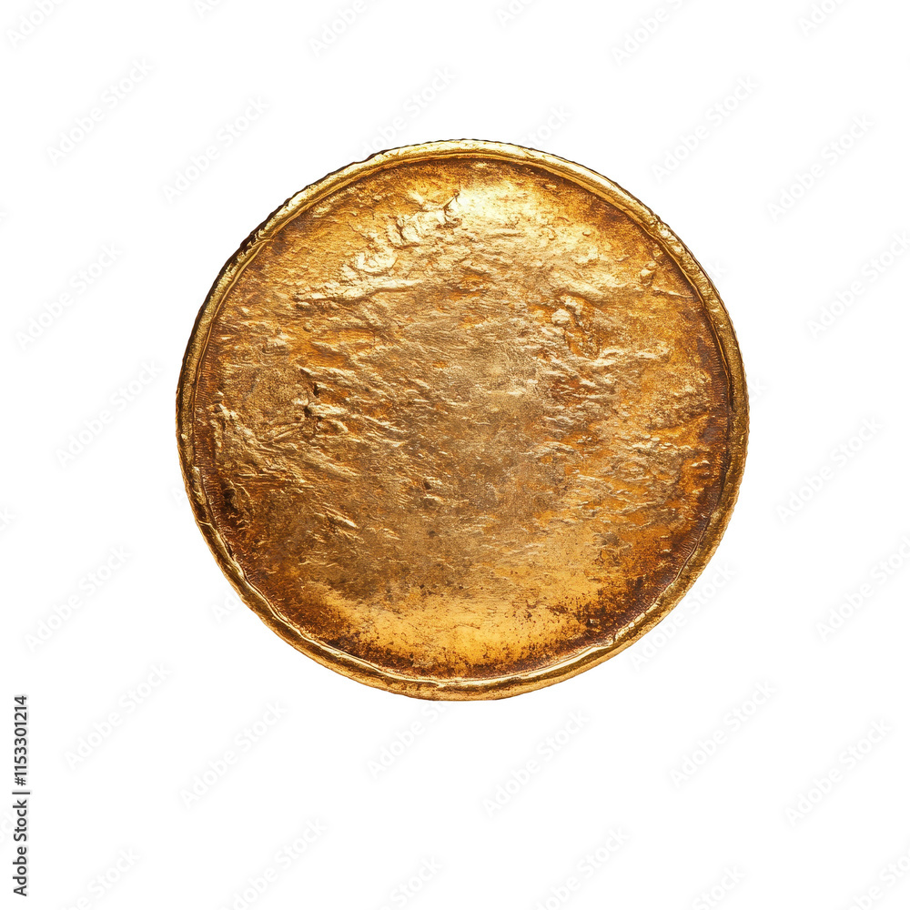 Ancient gold coin with intricate details. transparent background Ancient gold coin with intricate details. transparent background