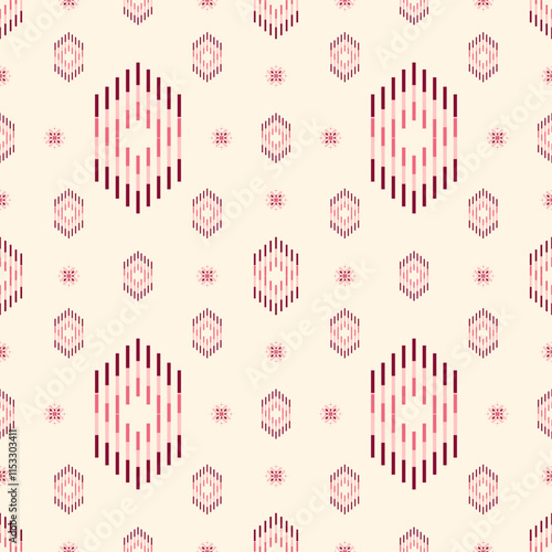 Retro Seamless Tribal Pattern that's look like sweet dessert. Classy Abstract Traditional Geometric Chevron Modern Repeat Vector. Creative Design for Wallpaper Decoration Fabrics Textile minimal Style photo