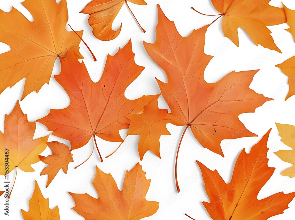 Fototapeta premium autumn leaves isolated on white