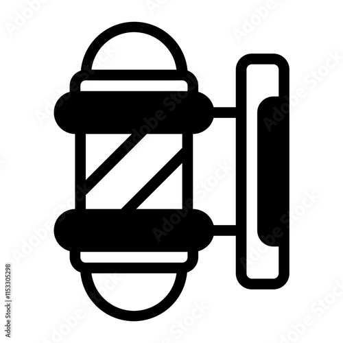 Barber Pole Glyph Icon