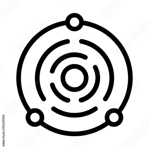 Black Hole Line Icon