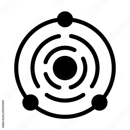 Black Hole Glyph Icon