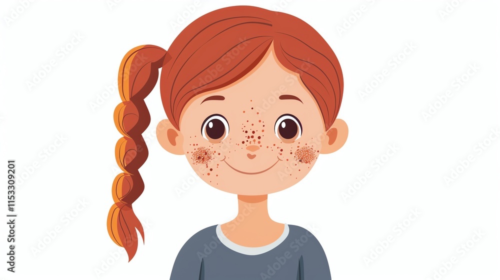 Smiling girl with red hair and freckles. Smiling girl with red hair and freckles.