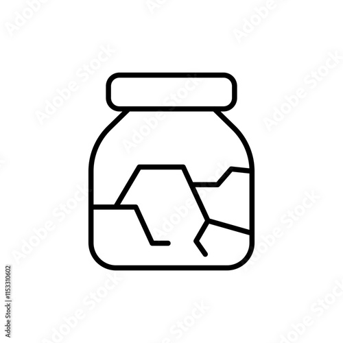 Soil sample outline icons, minimalist vector illustration ,simple transparent graphic element .Isolated on white background