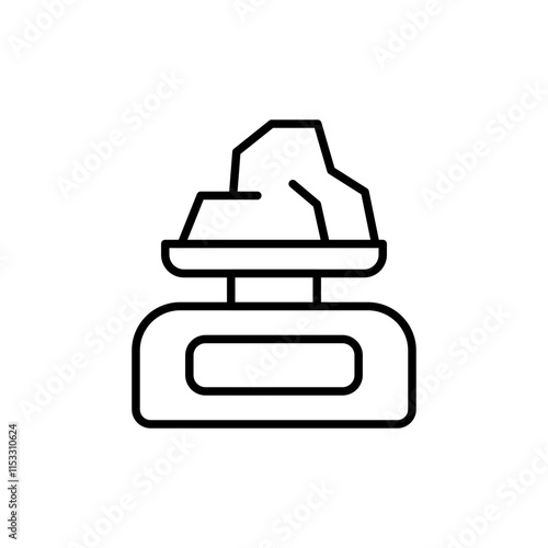 Soil testing outline icons, minimalist vector illustration ,simple transparent graphic element .Isolated on white background