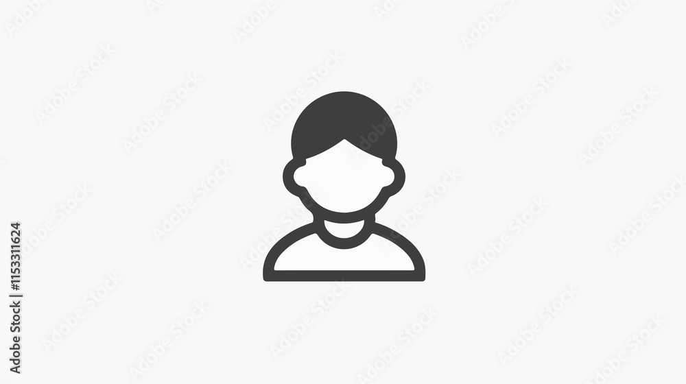 Professional User Profile Icon for Basic Web Design with Abstract Concept Professional User Profile Icon for Basic Web Design with Abstract Concept