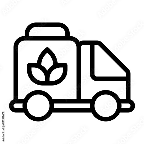 Cannabis Delivery Line Icon