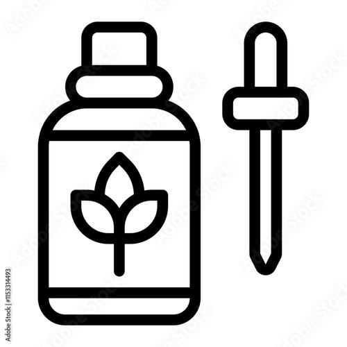 Cbd Oil Line Icon