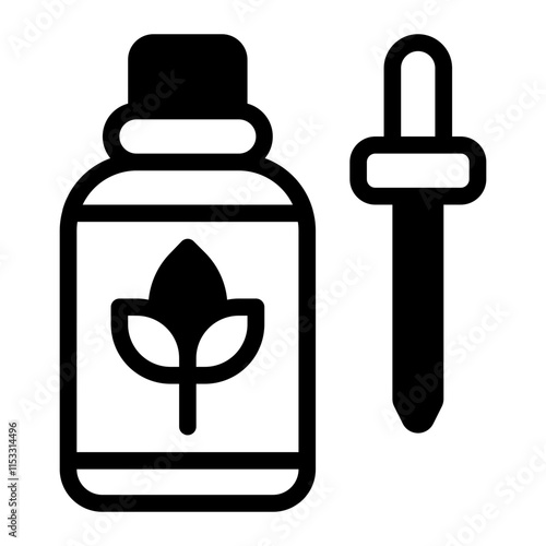 Cbd Oil Glyph Icon