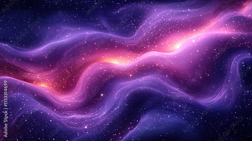 Abstract Violet Nebula with Glitter Abstract Violet Nebula with Glitter
