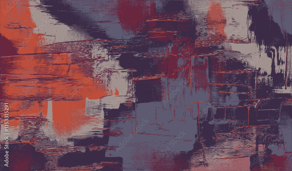 Dark abstract expression featuring bold yet subdued tones of brown, purple, and neutral beige, merging natural wear and artistic chaos into a captivating visual Dark abstract expression featuring bold yet subdued tones of brown, purple, and neutral beige, merging natural wear and artistic chaos into a captivating visual