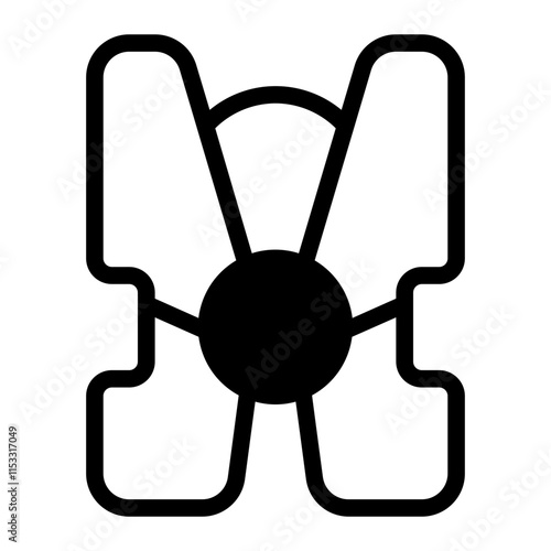 Clothespin Glyph Icon