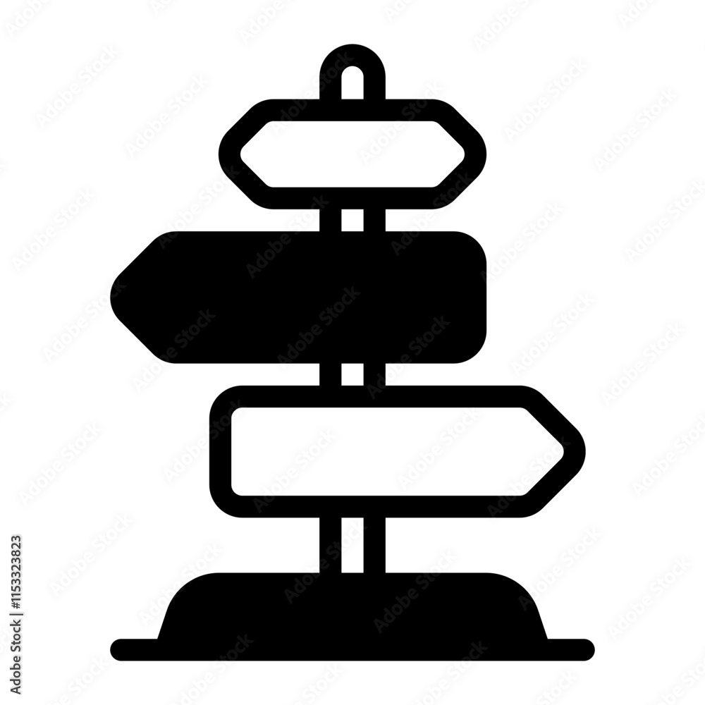 Directions Glyph Icon Directions Glyph Icon