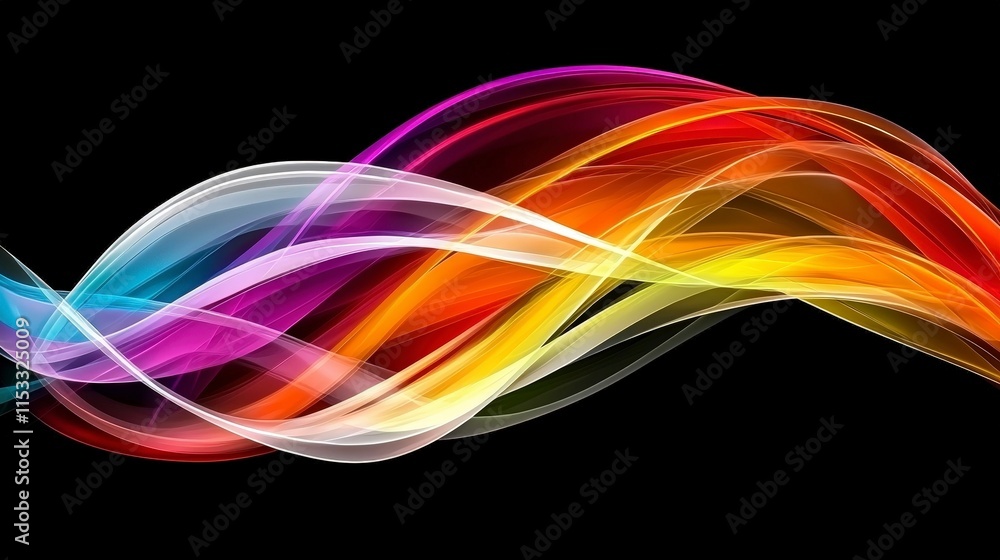 Fototapeta premium Abstract Colorful Waves Futuristic Hologram Design