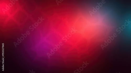 Abstract Background of Colorful Light Bokeh Effects with Blurred Shapes in Red, Pink, Purple, and Blue Colors on a Dark Background