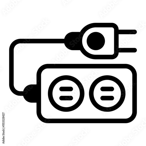Electrical Plugs Glyph Icon