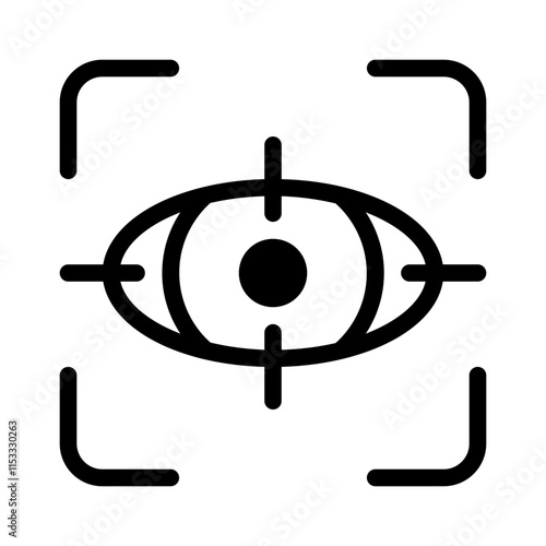 Eye Scanner Glyph Icon