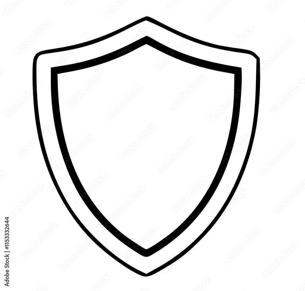 shield on white shield on white