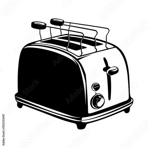 toaster black color vector 