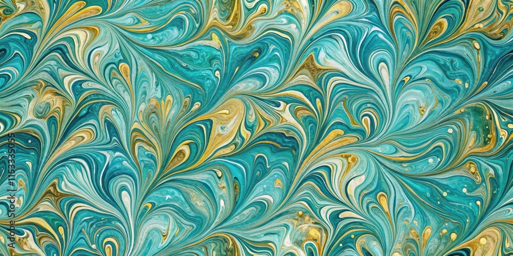 Marbled paper background with subtle swirls and shades of blue Marbled paper background with subtle swirls and shades of blue