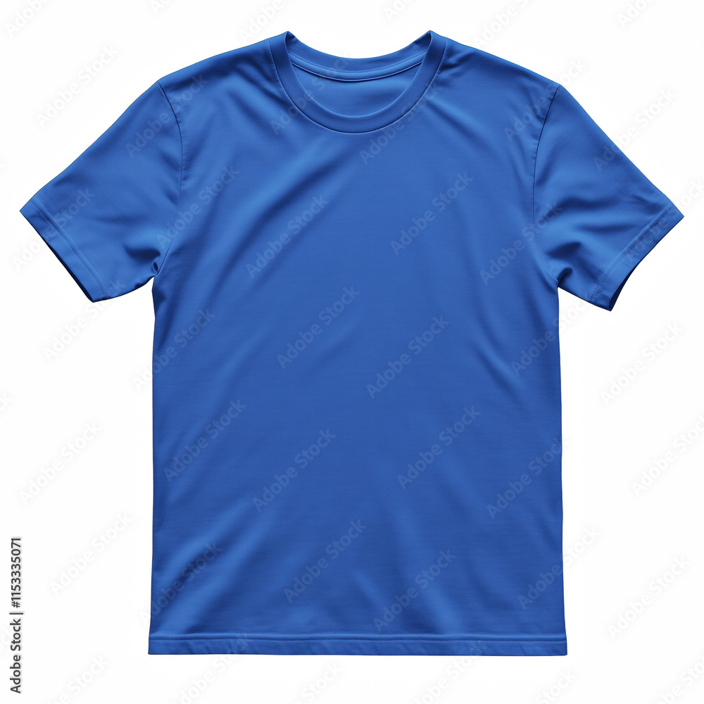 plain blue t-shirt isolated on transparent background Generative Ai. plain blue t-shirt isolated on transparent background Generative Ai.