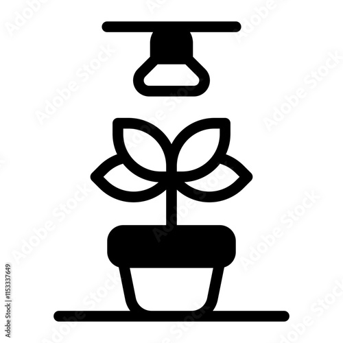 Grow Cannabis Glyph Icon