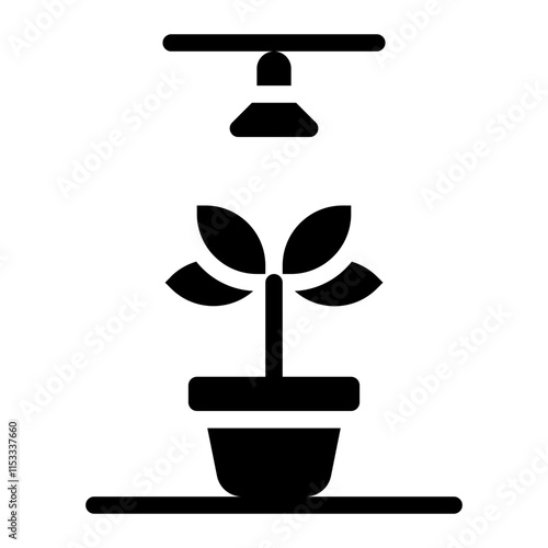 Grow Cannabis Solid Icon